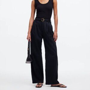 Madewell The Harlow Wide Leg Pants in True Black Size 8